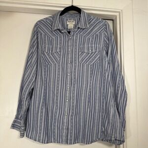 ARIAT Real Women's XL Western Shirt Long Sleeve Striped Cowboy Cowgirl